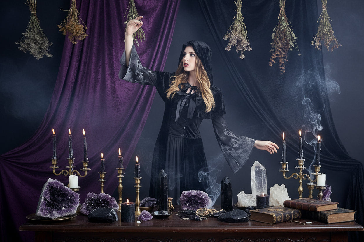 Witch Vampire Dress - Sorceress Sanctuary Clothing / S-Clothing / M-Clothing / L-Clothing / XL-Clothing / XXL