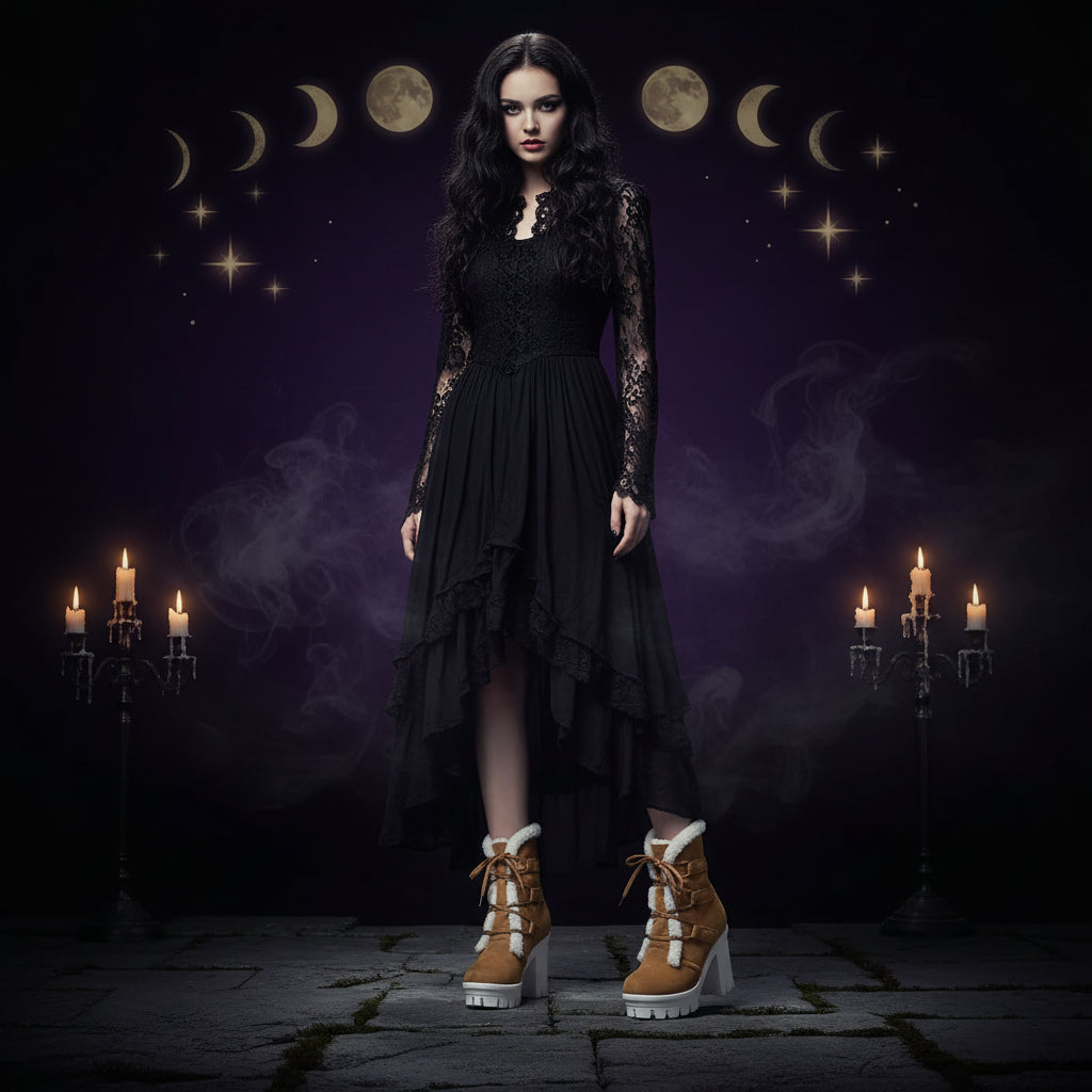 Witch Winter Boots - Sorceress Sanctuary Yellow / 34-Yellow / 35-Yellow / 36-Yellow / 37-Yellow / 38