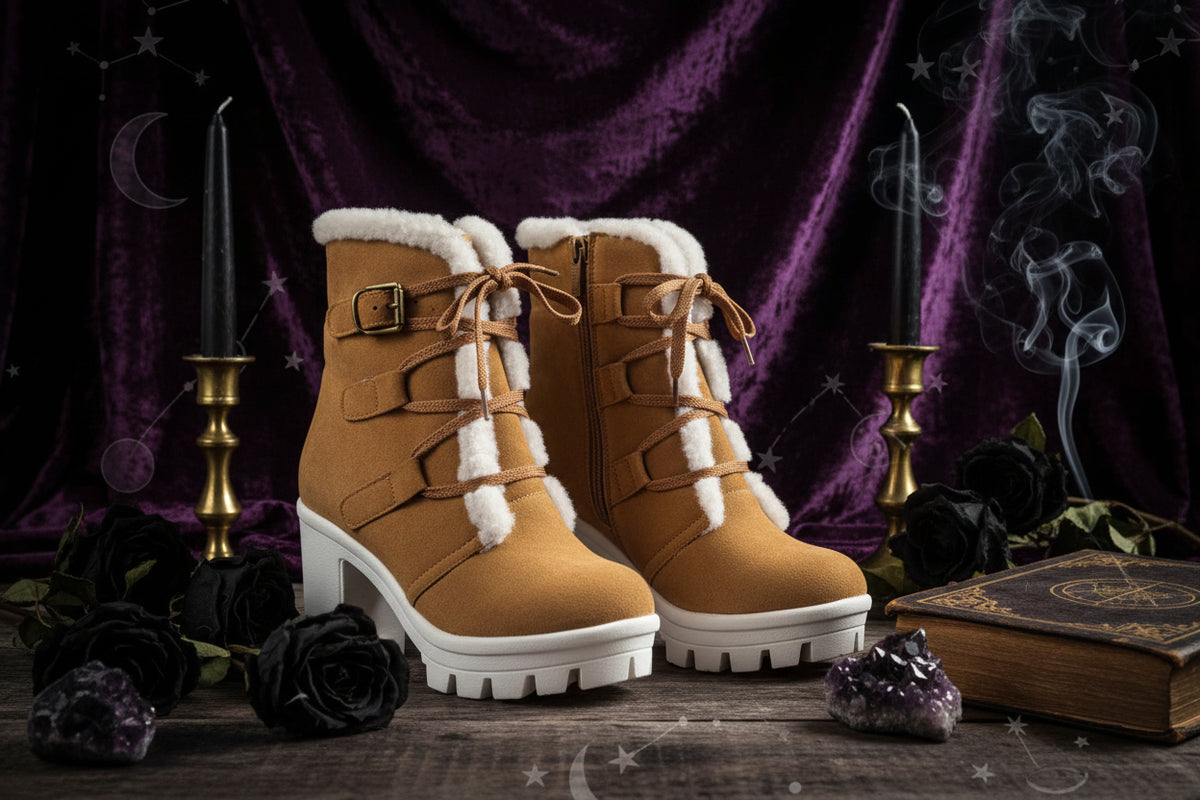 Witch Winter Boots - Sorceress Sanctuary Yellow / 34-Yellow / 35-Yellow / 36-Yellow / 37-Yellow / 38
