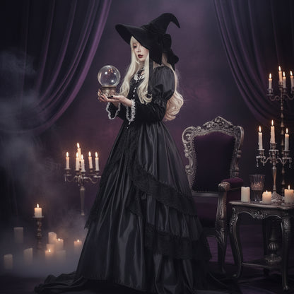 Witch’s Bow Hat - Sorceress Sanctuary Black / 45cm