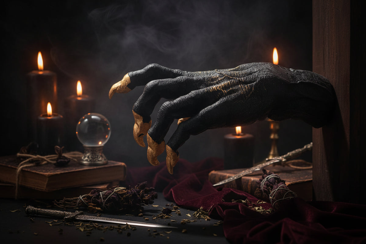 Witch's Claw - Sorceress Sanctuary Small black 15cm65212035-Black gold trumpet 15cm65212035A-Black gold 16*11*28