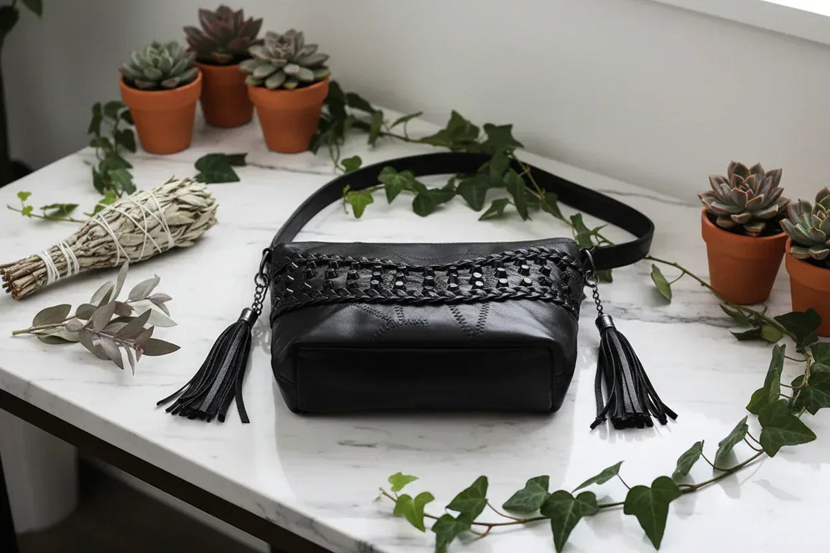 Witchcore Crossbody Bag - Sorceress Sanctuary Black