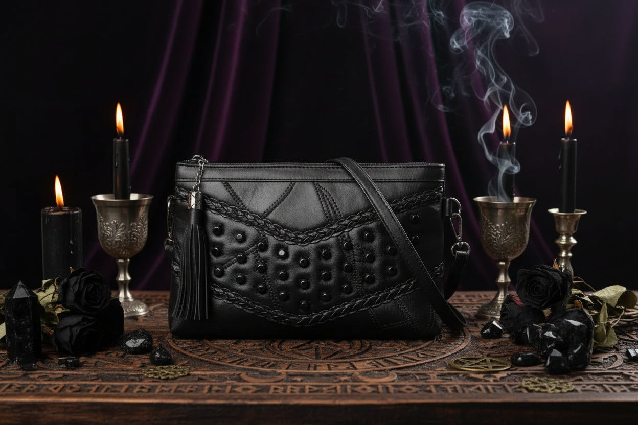 Witchcore Crossbody Bag - Sorceress Sanctuary Black
