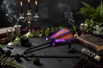 Witchcraft Magic Broomstick - Sorceress Sanctuary Purple 1-Purple 2-Orange 1-Purple 3-Orange 2