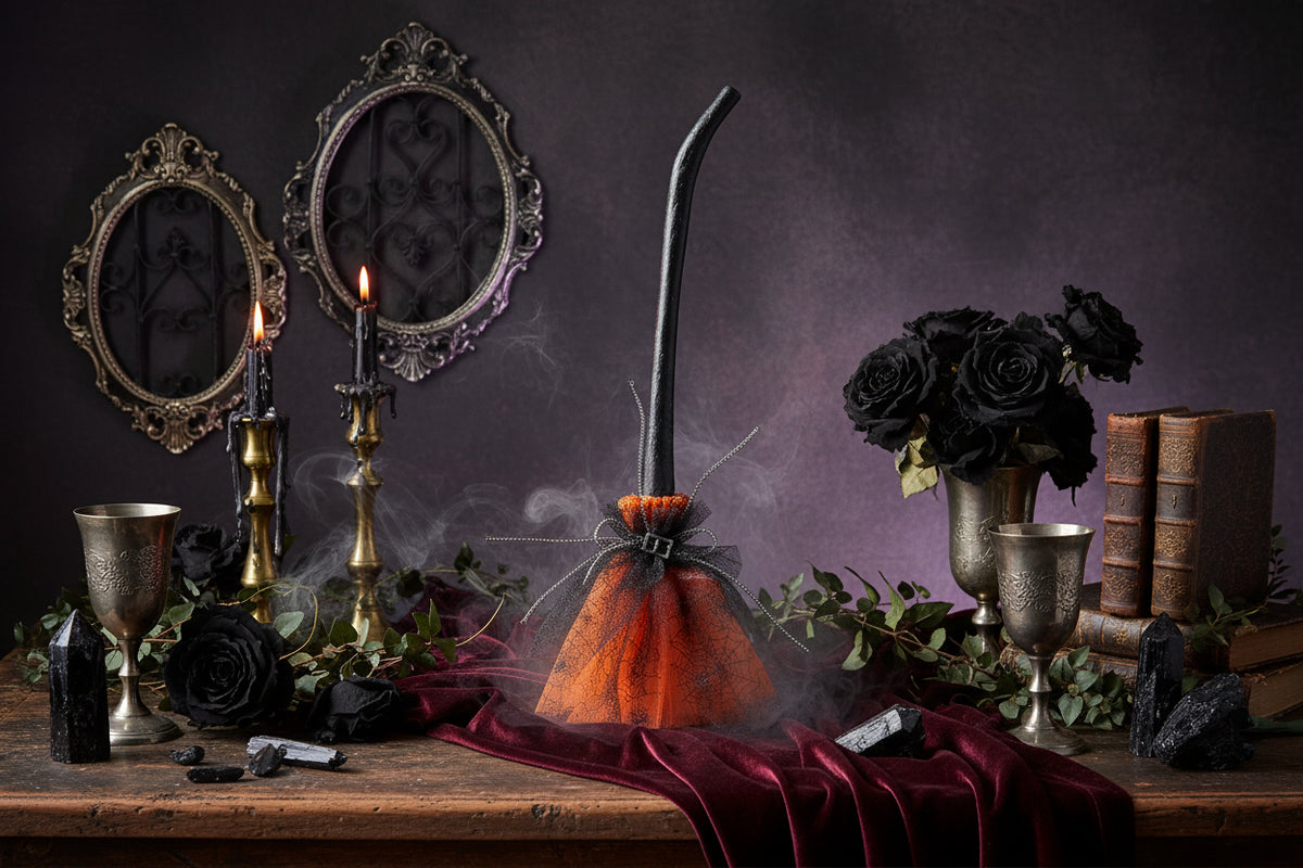Witchcraft Magic Broomstick - Sorceress Sanctuary Purple 1-Purple 2-Orange 1-Purple 3-Orange 2