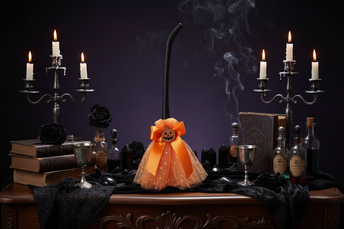 Witchcraft Magic Broomstick - Sorceress Sanctuary Purple 1-Purple 2-Orange 1-Purple 3-Orange 2