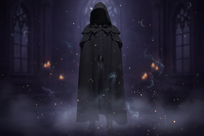 Wizard Hooded Cloak - Sorceress Sanctuary Blue / S-Green / XL-Red / S-Red / L-Green / M