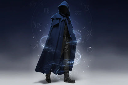Wizard Hooded Cloak - Sorceress Sanctuary Blue / S-Green / XL-Red / S-Red / L-Green / M