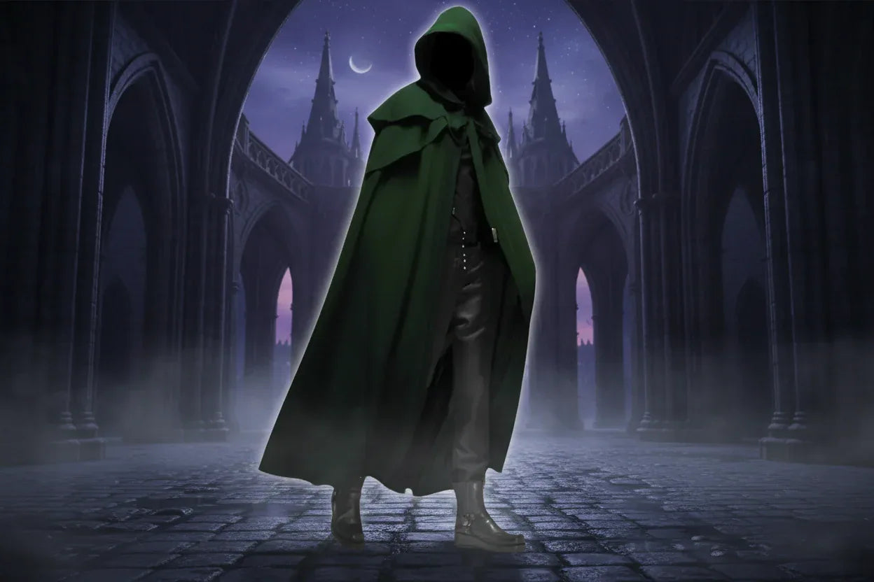 Wizard Hooded Cloak - Sorceress Sanctuary Blue / S-Green / XL-Red / S-Red / L-Green / M