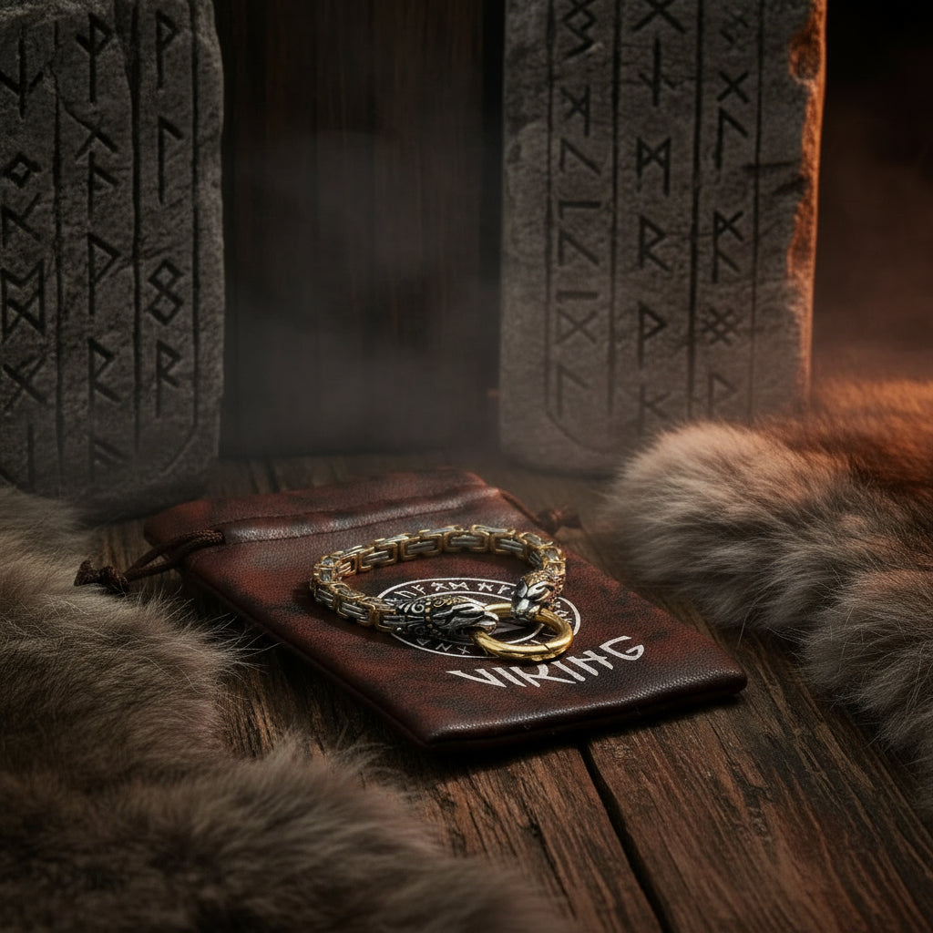 Nordic Wolf Emperor Bracelet - Sorceress Sanctuary Silver necklace-Silver bracelet-Gold bracelet-Gold necklace + bracelet-Silver necklace + bracelet