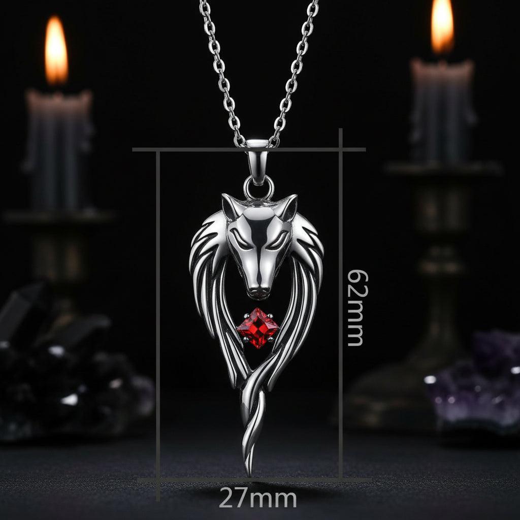 Titanium Steel Wolf Head Pendant Necklace for Men Sorceress Sanctuary