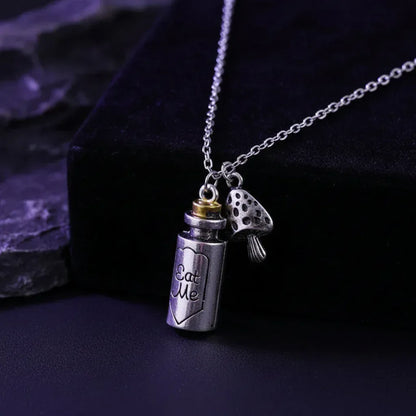 Alice in Wonderland Necklace - Sorceress Sanctuary Mushroom-Key