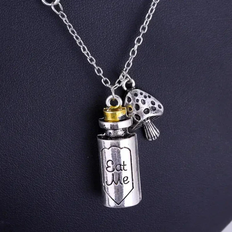 Alice in Wonderland Necklace - Sorceress Sanctuary Mushroom-Key