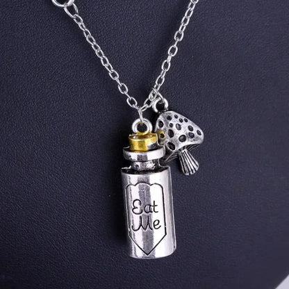 Alice in Wonderland Necklace - Sorceress Sanctuary Mushroom-Key