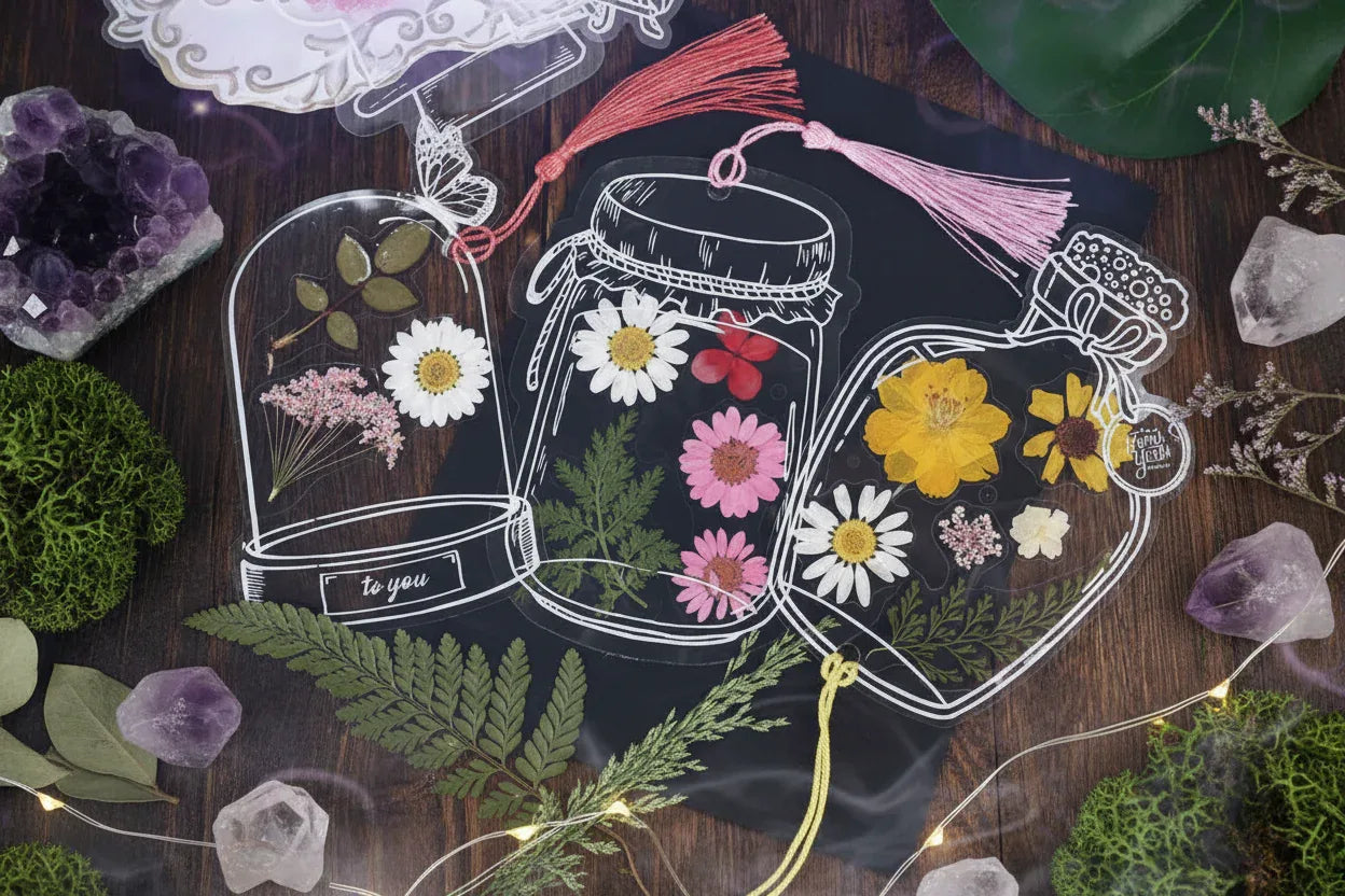 DIY Flower Kit - Sorceress Sanctuary Double Embossed Wooden Frame (20*30)1-Double Embossed Wooden Frame (20*20)1-Color Bottle Stickers [Green Like A Dream Bottle] 20 Do Not Repeat-Color Bottle Stickers [Flower Four Seasons Bottle] 20 Do Not Repeat-Dried Flower [Peach Powder] 12 Pieces
