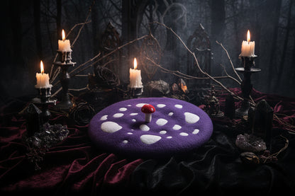 Korean Versatile Embroidered Mushroom Hat for Women Sorceress Sanctuary