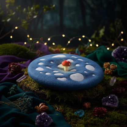 Korean Versatile Embroidered Mushroom Hat for Women Sorceress Sanctuary