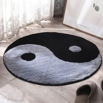 Yin Yang Carpet - Sorceress Sanctuary Black / 50cm-Black / 60cm-Black / 70cm-Black / 80cm-Black / 90cm