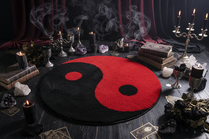 Yin Yang Carpet - Sorceress Sanctuary Black / 50cm-Black / 60cm-Black / 70cm-Black / 80cm-Black / 90cm