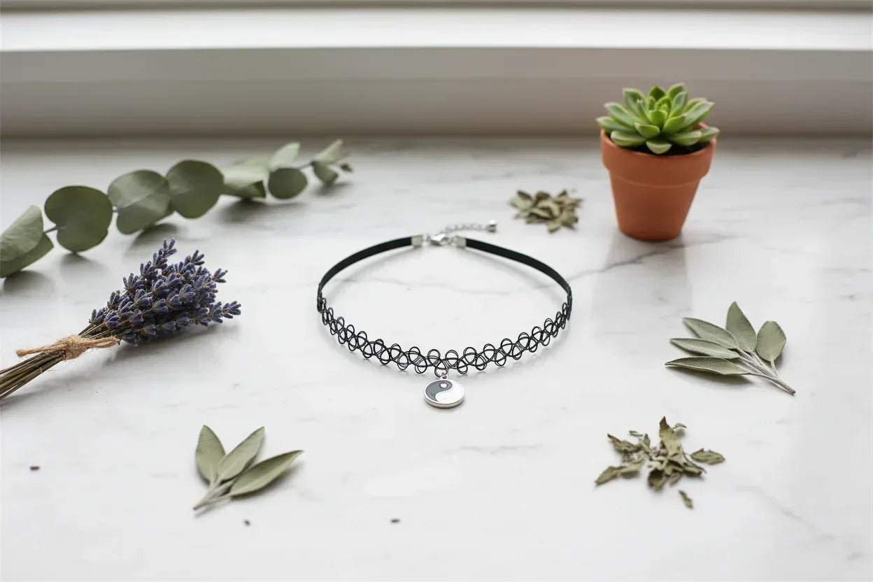 Yin Yang Choker - Sorceress Sanctuary Black