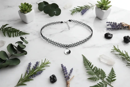 Yin Yang Choker - Sorceress Sanctuary Black
