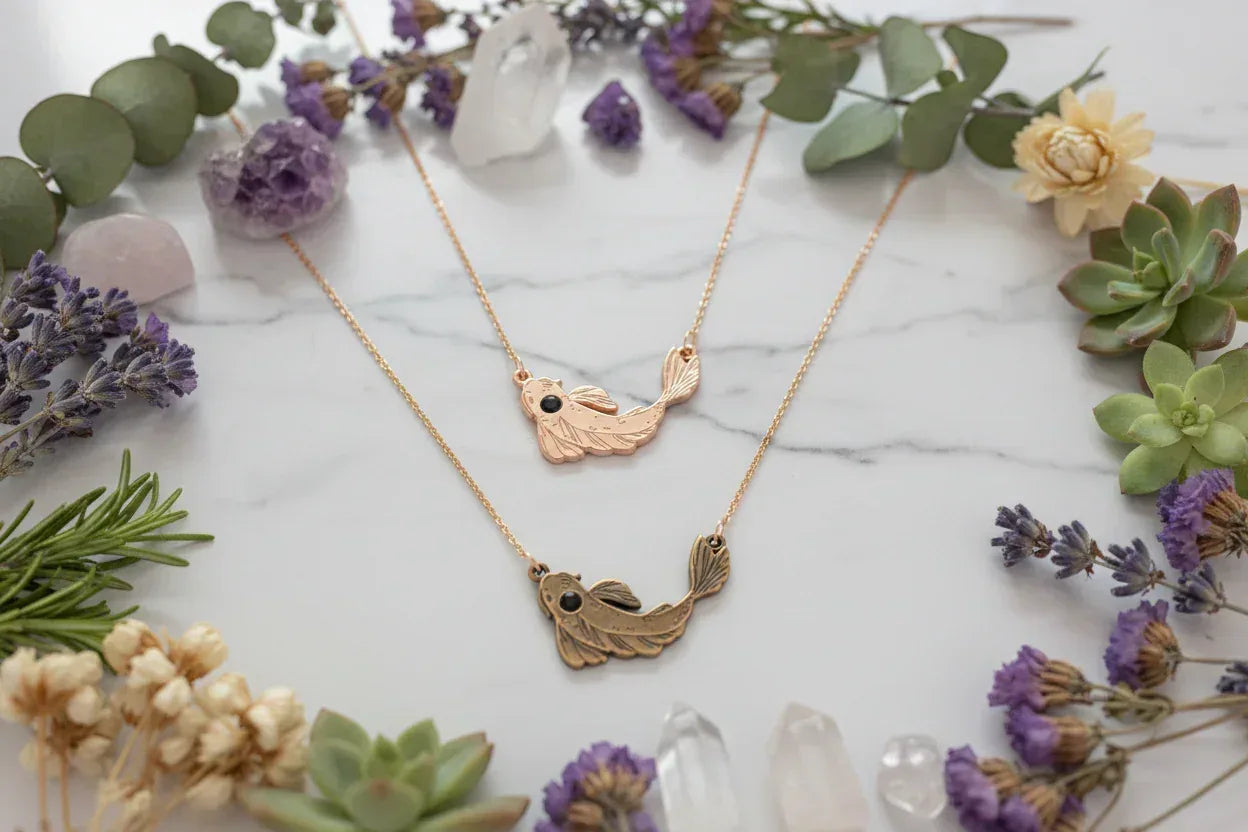 Yin Yang Fish Necklace - Sorceress Sanctuary White-Black