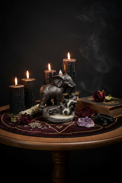 Zisha Elephant Incense Burner Home Decor Figurine Sorceress Sanctuary
