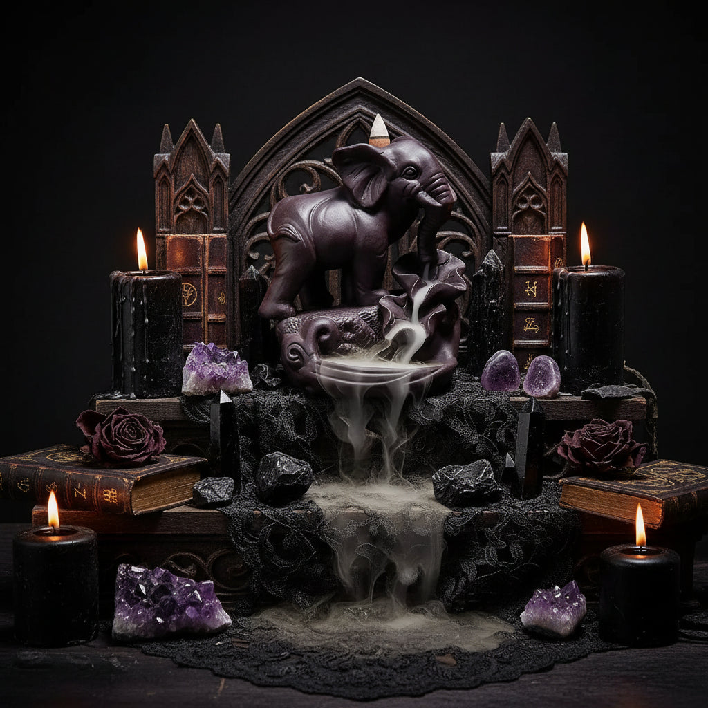 Zisha Elephant Incense Burner Home Decor Figurine Sorceress Sanctuary