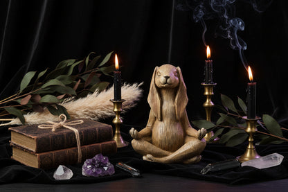 Zen Rabbit Sculpture - Sorceress Sanctuary Jackrabbit