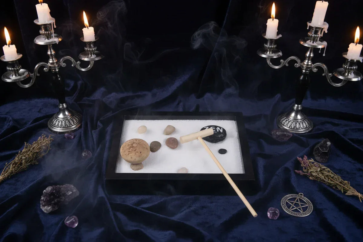 Zen Sand Tray - Sorceress Sanctuary Black / 15*11*1.2-Accessory 1 / 15*11*1.2-Accessories 2 / 15*11*1.2-Accessories 3 / 15*11*1.2-Accessories 4 / 15*11*1.2