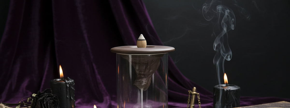 Zisha Lotus Incense - Sorceress Sanctuary Brown-Lotues with 10 cons