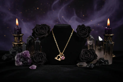 Zodiac Birthstone Necklace - Sorceress Sanctuary Style 1-Style 7-Style 6-Style 10-Style 8