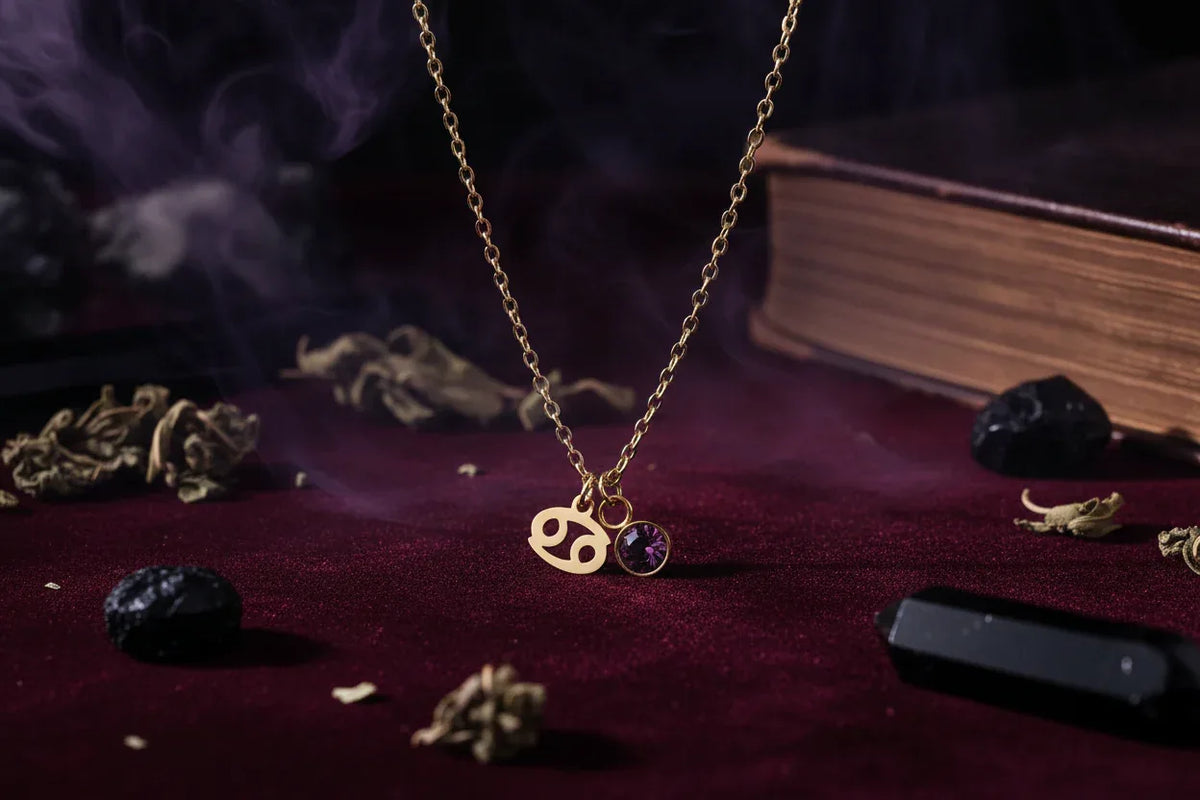 Zodiac Birthstone Necklace - Sorceress Sanctuary Style 1-Style 7-Style 6-Style 10-Style 8