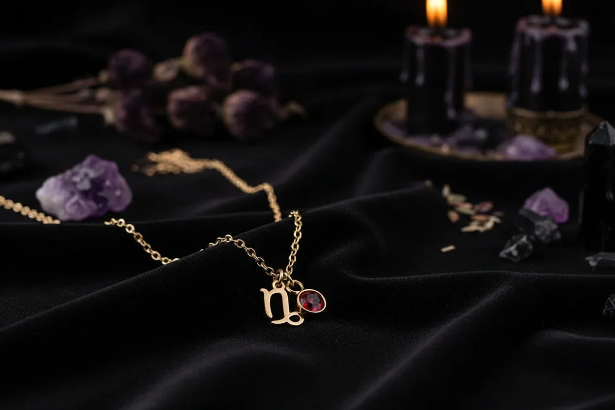 Zodiac Birthstone Necklace - Sorceress Sanctuary Style 1-Style 7-Style 6-Style 10-Style 8