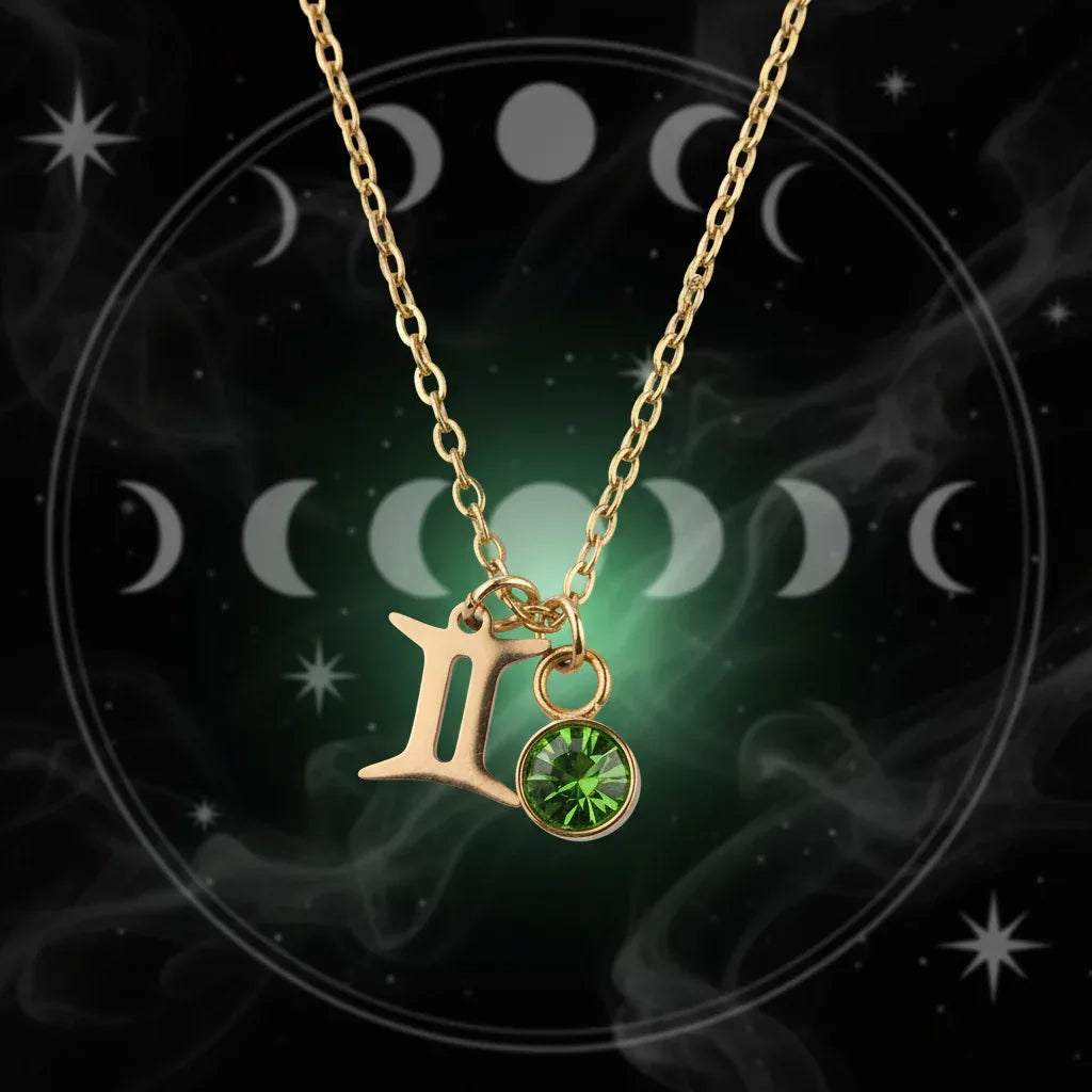 Zodiac Birthstone Necklace - Sorceress Sanctuary Style 1-Style 7-Style 6-Style 10-Style 8
