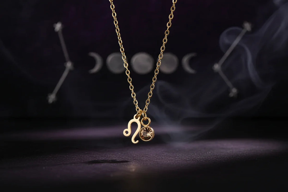 Zodiac Birthstone Necklace - Sorceress Sanctuary Style 1-Style 7-Style 6-Style 10-Style 8