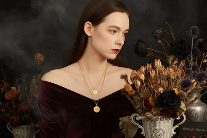 Zodiac Coin Necklace - Sorceress Sanctuary Gold / Virgo-Gold / Cancer-Gold / Aquarius-Gold / Capricorn-Gold / Libra