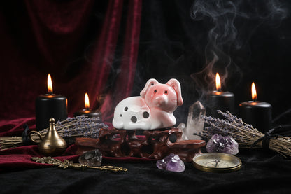 Zodiac Dog Incense - Sorceress Sanctuary Pink ear-Pink face-Blue-Matt blue