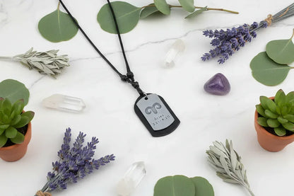 Zodiac Leather Necklace - Sorceress Sanctuary aquarius-Aries-Cancer constellation-Pisces-libra