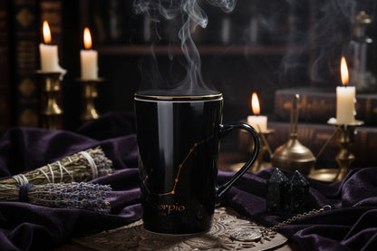 Zodiac Mug Set - Sorceress Sanctuary Taurus Black-Scorpio Black-Aries Black-Libra Black-Gemini Black
