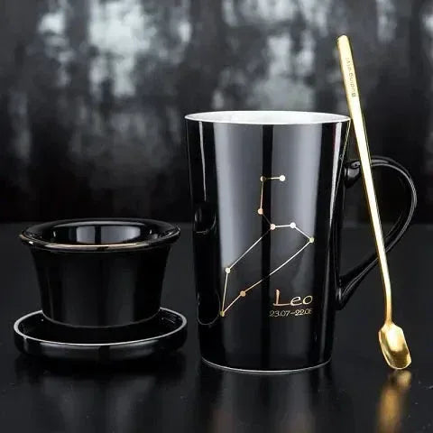 Zodiac Mug Set - Sorceress Sanctuary Taurus Black-Scorpio Black-Aries Black-Libra Black-Gemini Black