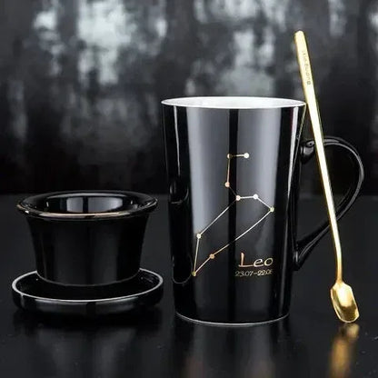 Zodiac Mug Set - Sorceress Sanctuary Taurus Black-Scorpio Black-Aries Black-Libra Black-Gemini Black