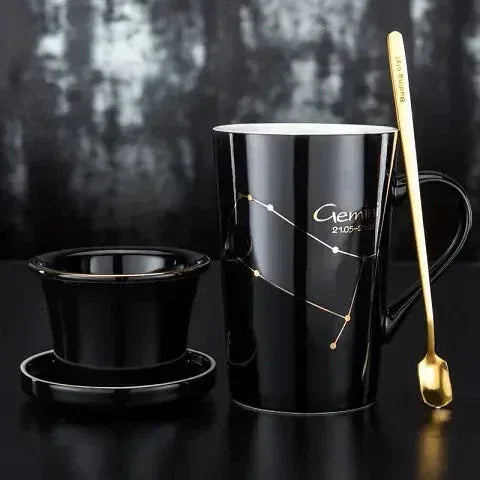 Zodiac Mug Set - Sorceress Sanctuary Taurus Black-Scorpio Black-Aries Black-Libra Black-Gemini Black