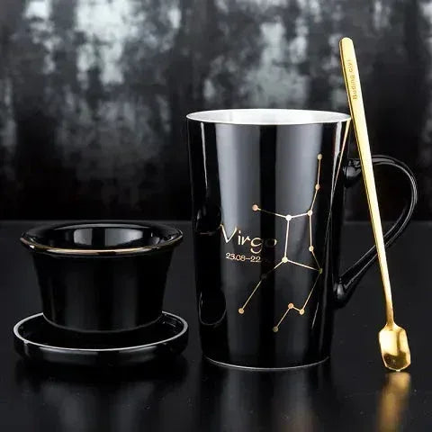 Zodiac Mug Set - Sorceress Sanctuary Taurus Black-Scorpio Black-Aries Black-Libra Black-Gemini Black