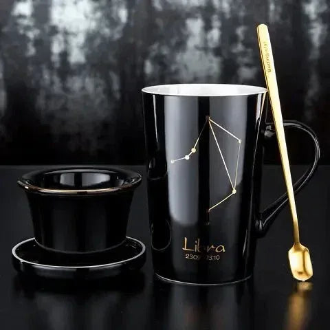 Zodiac Mug Set - Sorceress Sanctuary Taurus Black-Scorpio Black-Aries Black-Libra Black-Gemini Black