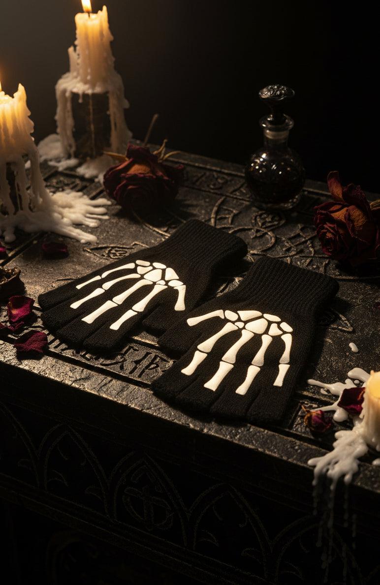 Skeleton Cycling Half-Finger Gloves with Grip Sorceress Sanctuary