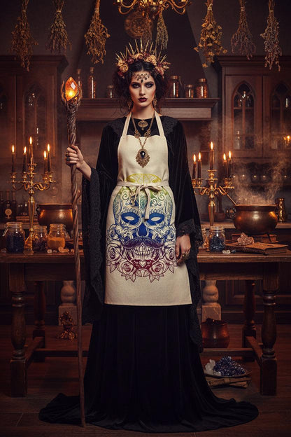 Witch's Hearth Skull Apron