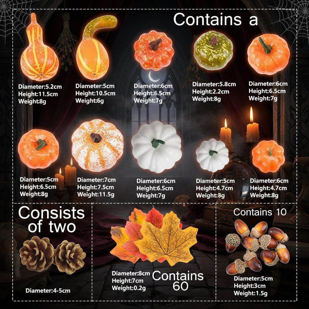 Halloween Foam Pumpkin Decoration Photo Props Set Sorceress Sanctuary