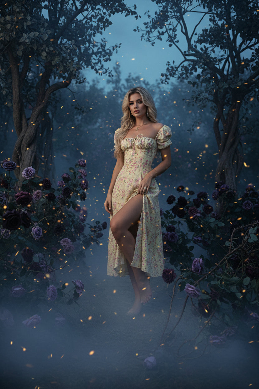 2023 Spring New Women's Floral Backless Dress Sorceress Sanctuary