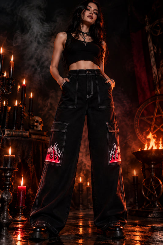 Inferno Y2K Flame Jeans